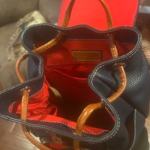 Navy Blue Dooney Medium Backpack purse